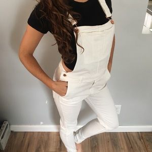 White Overalls - Classic Boyfriend Fit
